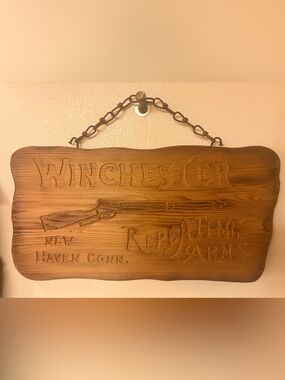 Wooden rustic Winchester sign